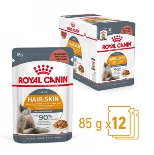 ROYAL CANIN Hair & Skin Care In Gravy Adult Wet Cat Food - Image 8
